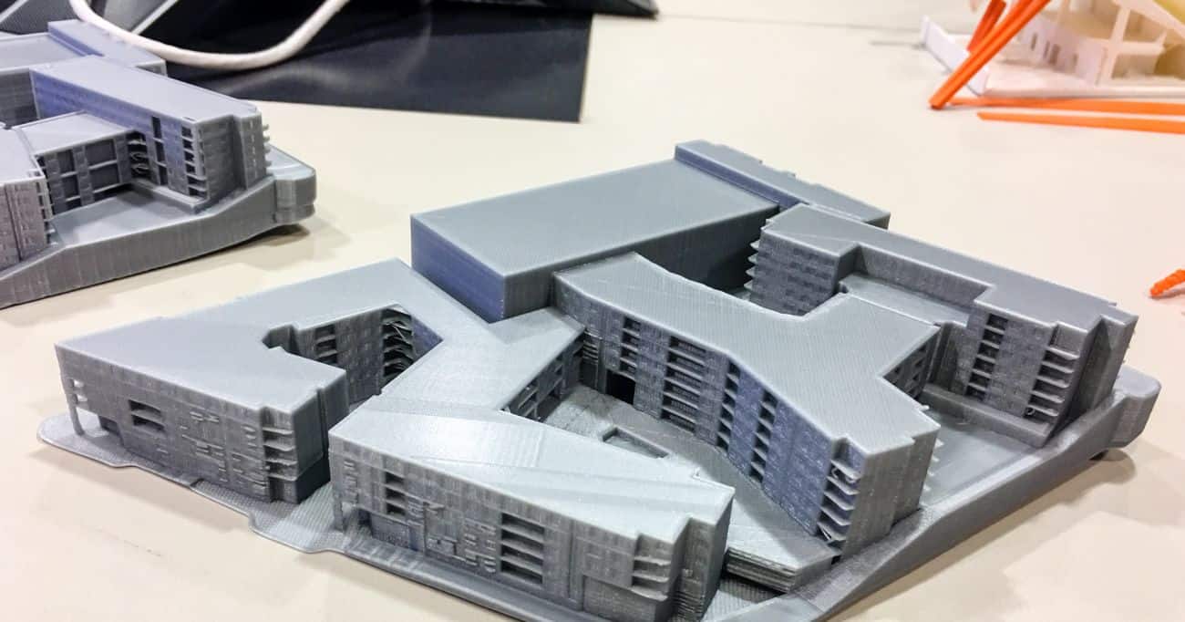 3D printad arkitektmodell