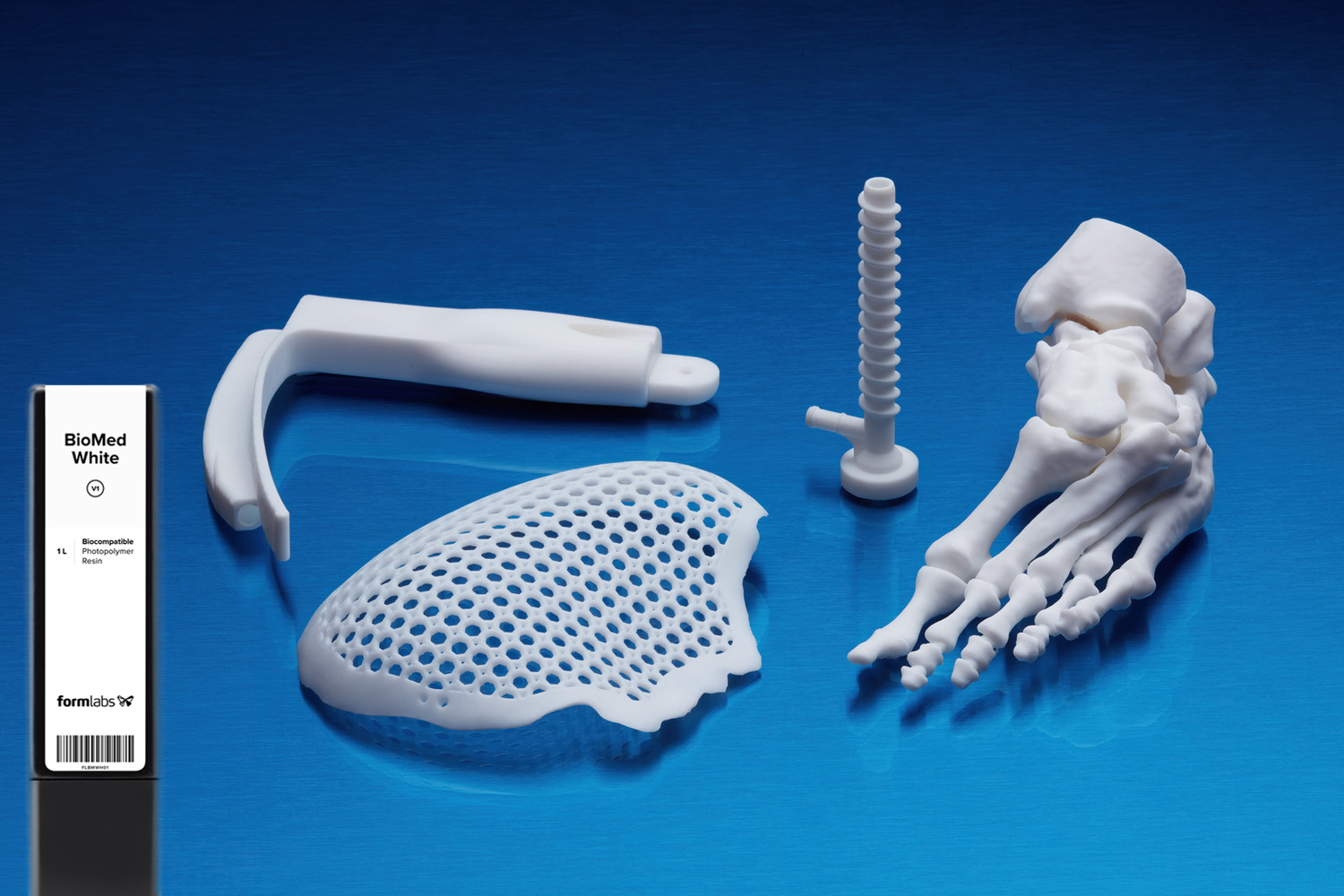 formlabs biomed white cartridge printed parts